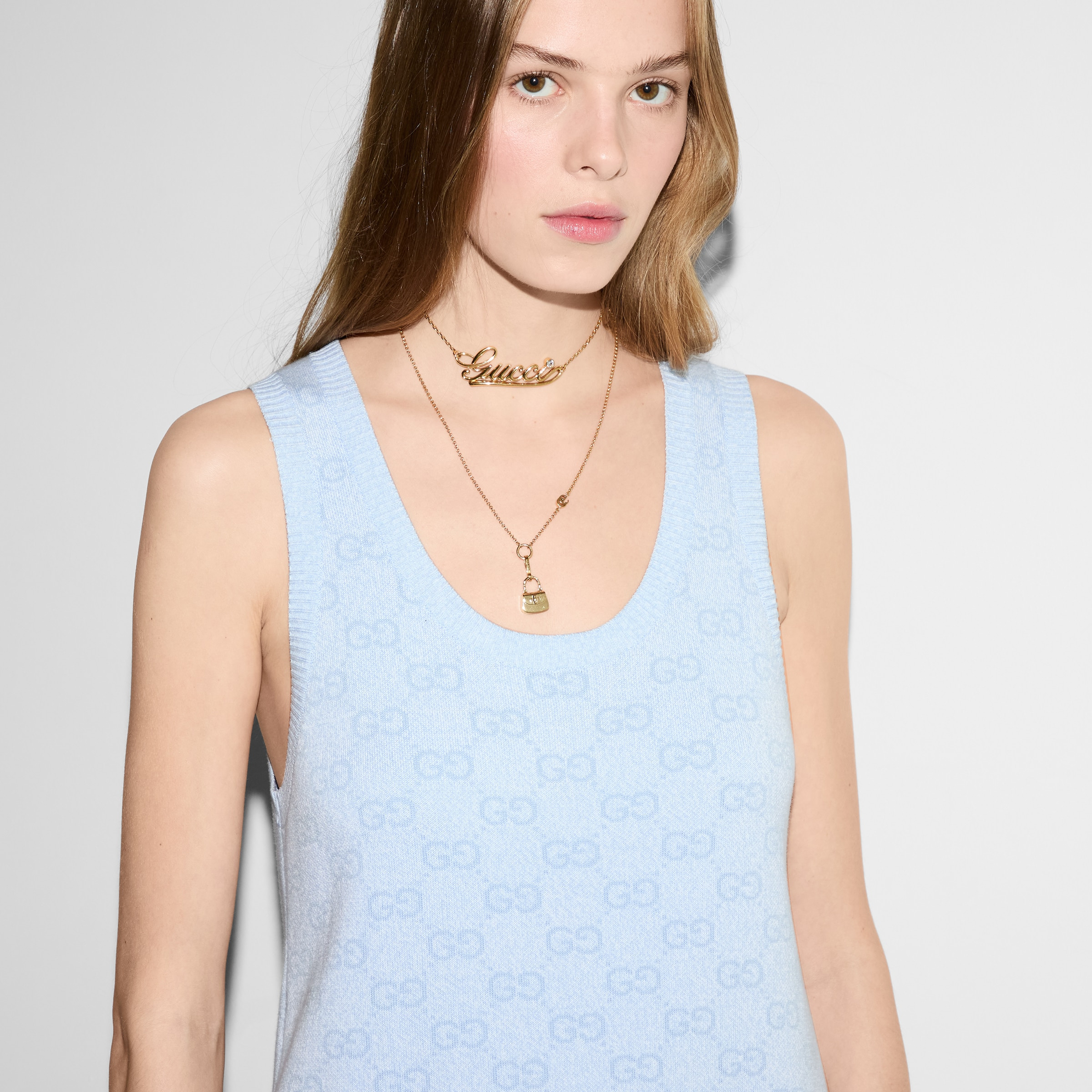 GG cotton jacquard mini dress - 5