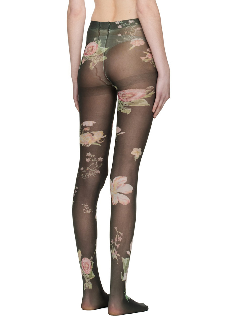 Black Floral Tights 3