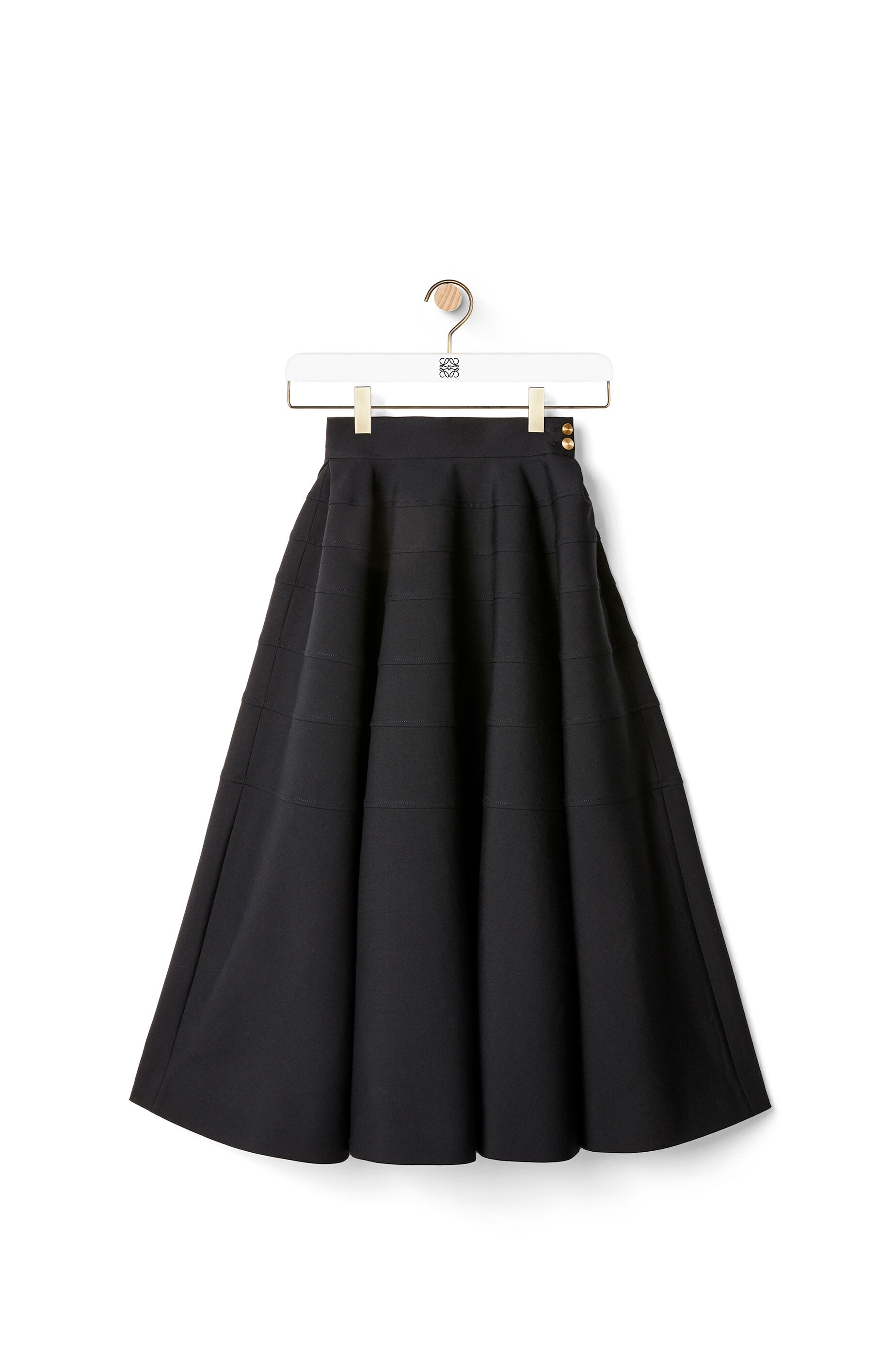 Circle skirt in wool and cupro - 1