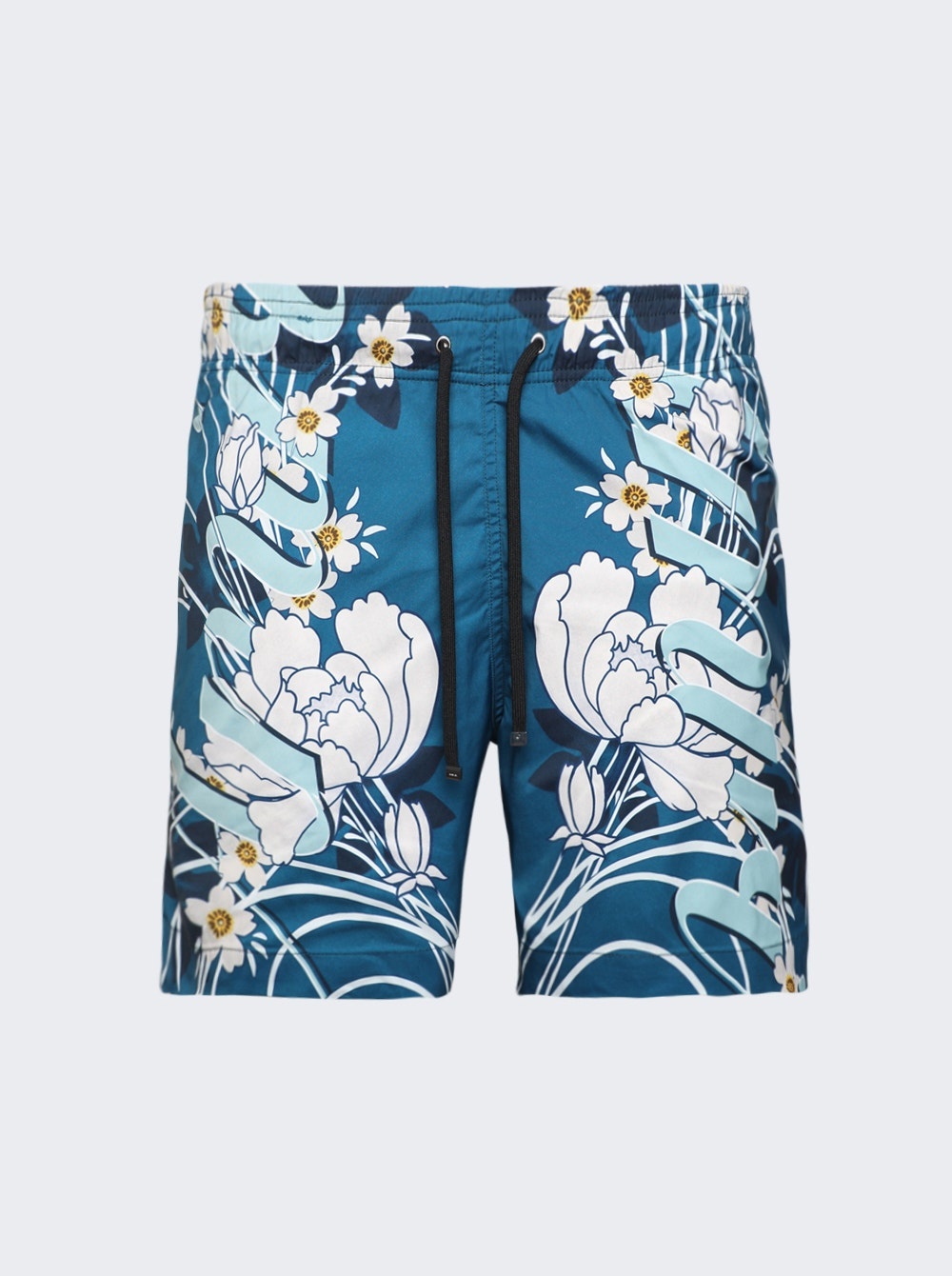 Floral Swim Shorts Blue - 1