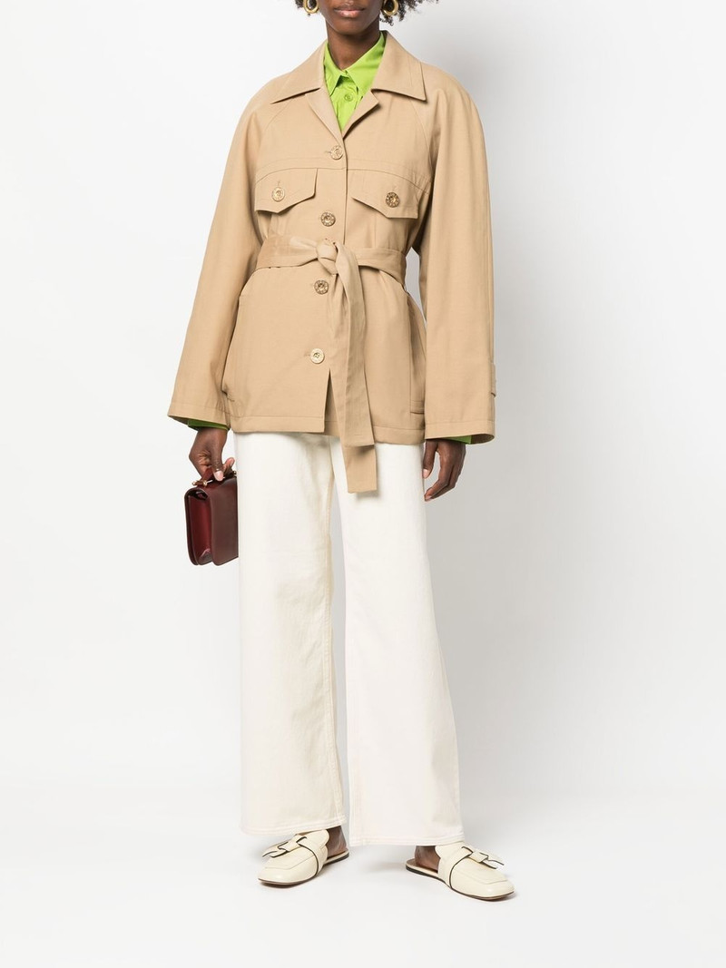 LOW CLASSIC cropped belted trench coat outlook