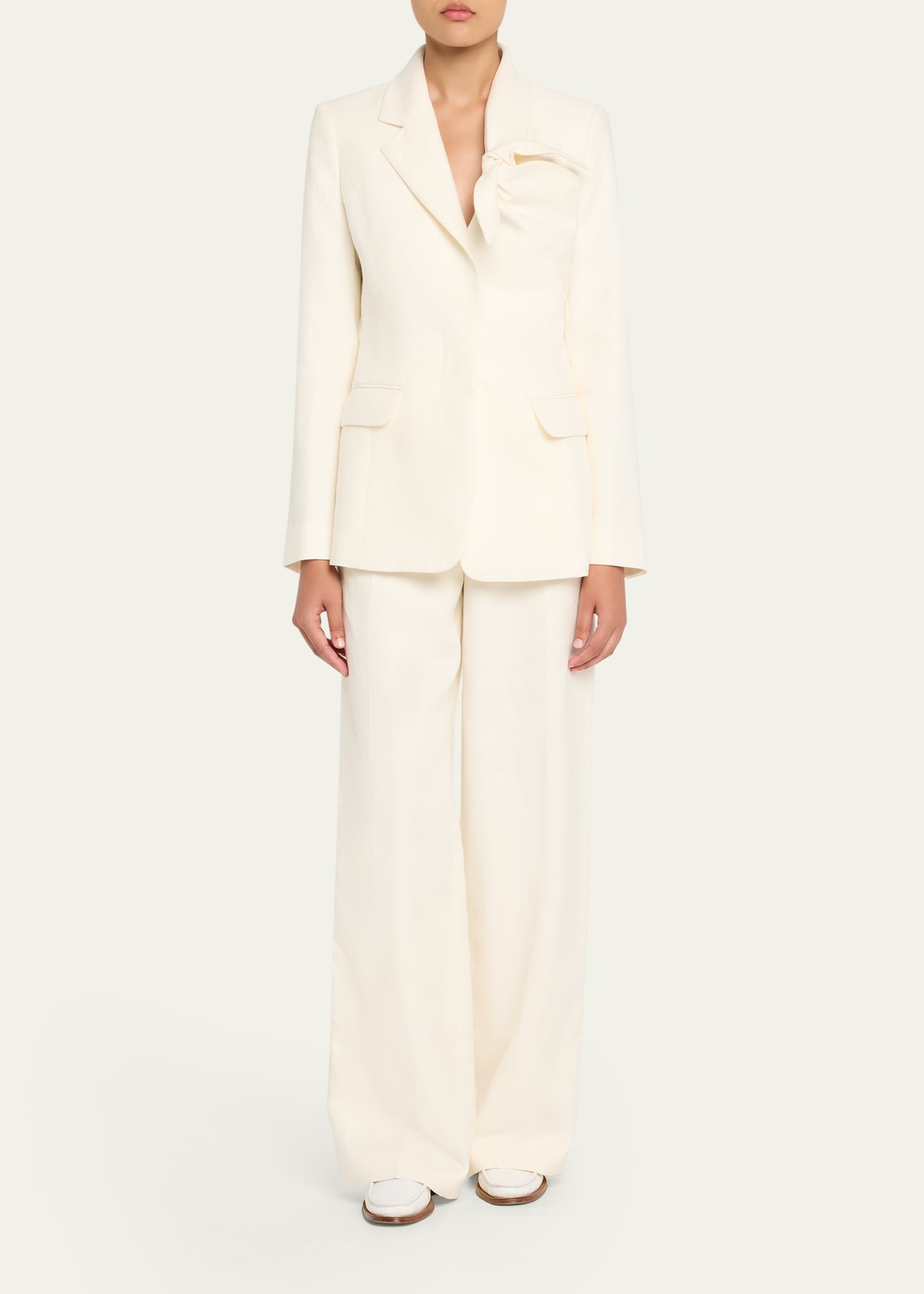 Norman Belted Linen Twill Straight-Leg Pants - 2