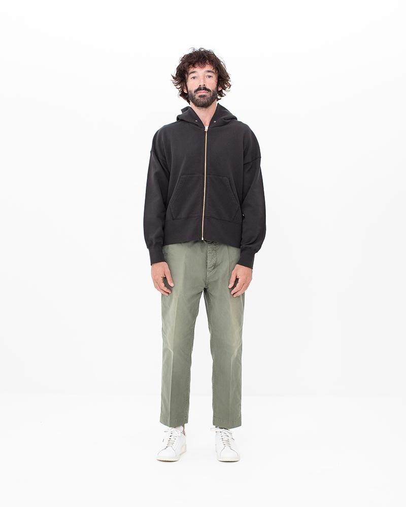 COURT HOODIE F.Z. (C/WS) BLACK - 2
