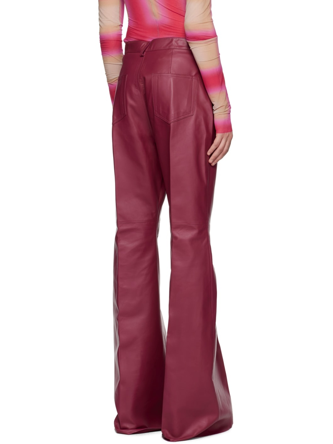 Pink Bolan Leather Pants - 3