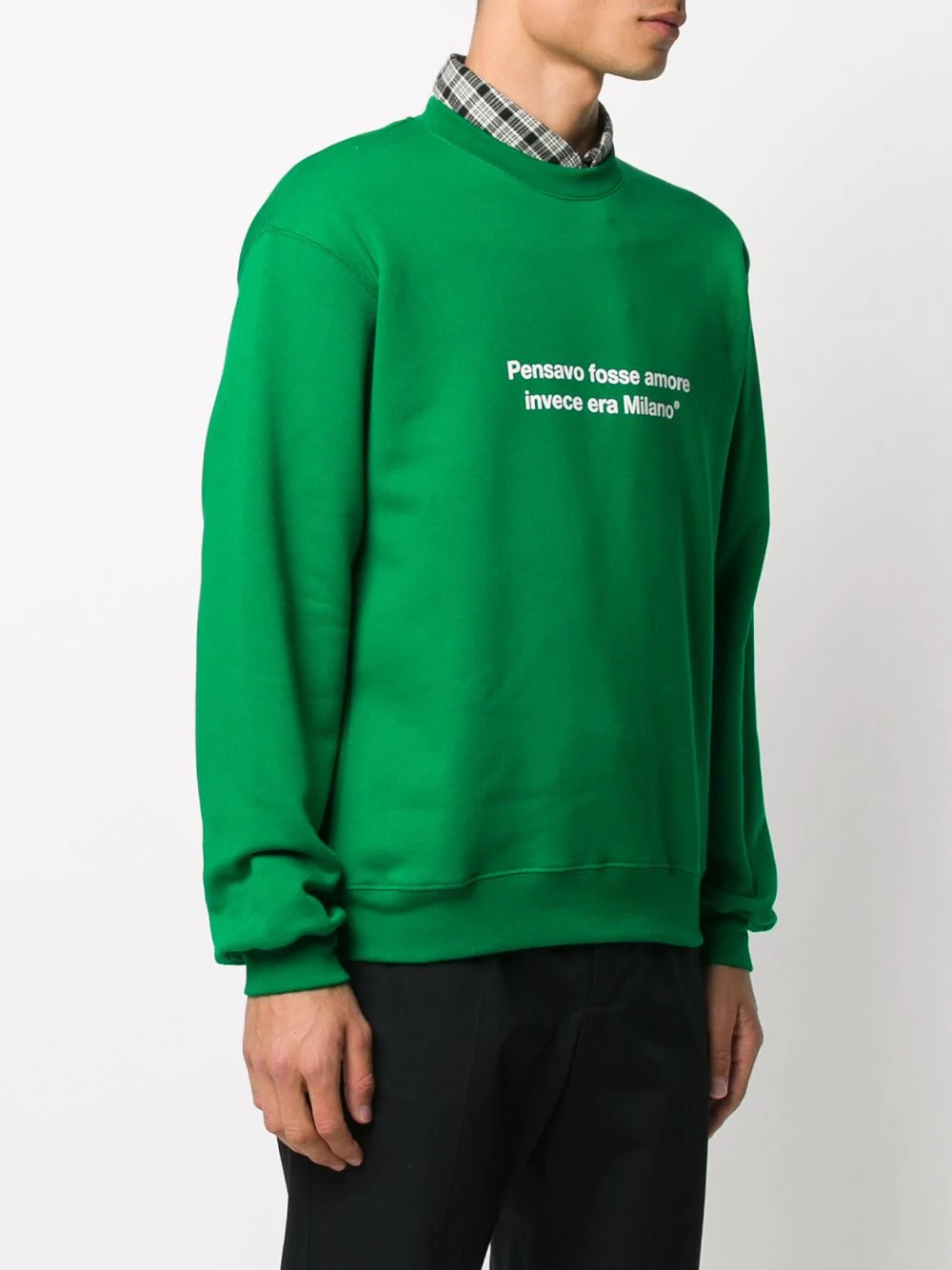 slogan print sweatshirt - 3