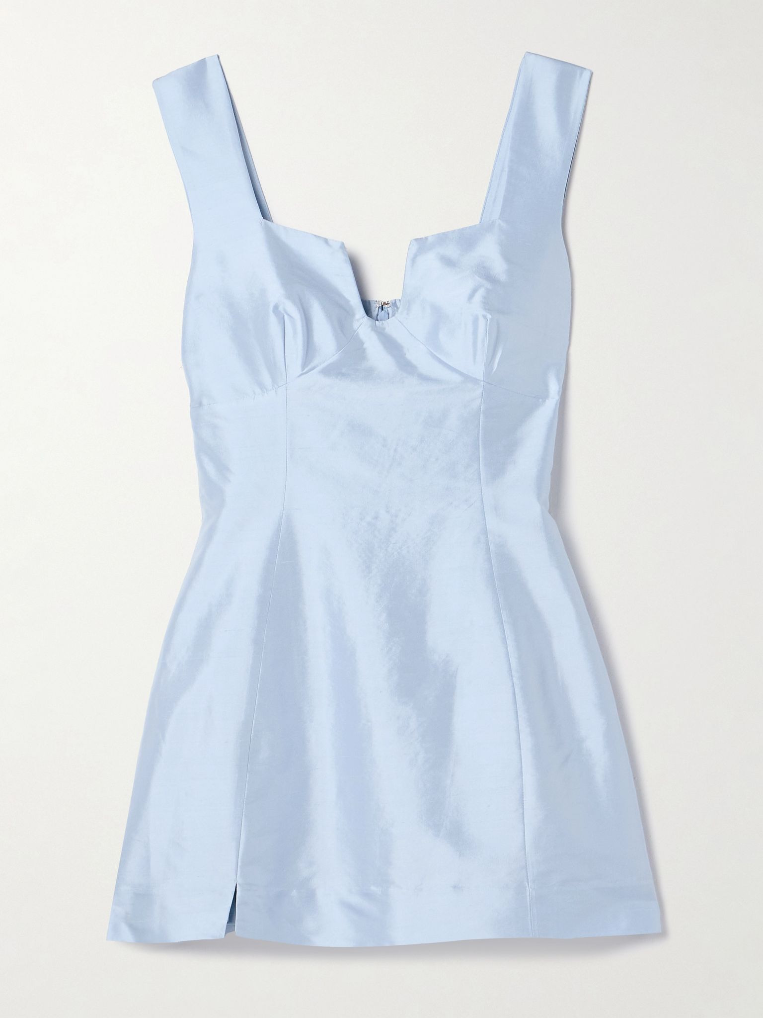 Mariza silk-dupioni mini dress Blue - 1