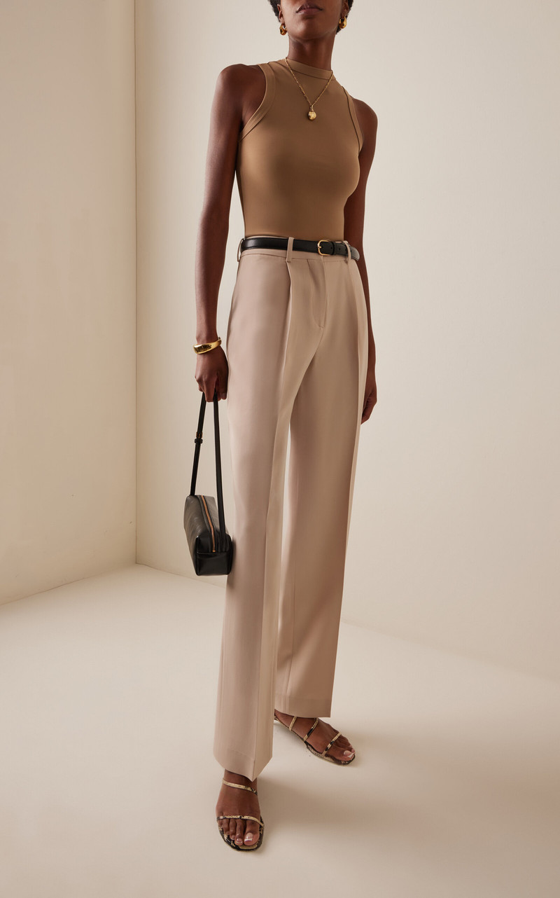 AYA MUSE Jersey High Neck Tank Top khaki outlook