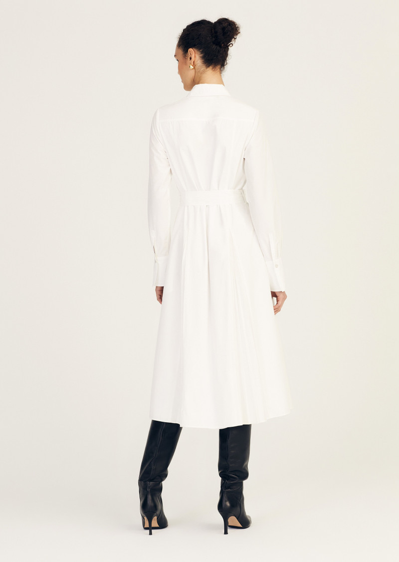 DEREK LAM 10 CROSBY ANNETTE LONG SLEEVE PLEATED SHIRT DRESS outlook