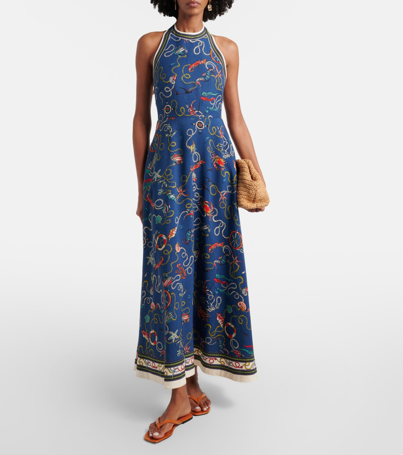 ALÉMAIS Cove printed halterneck maxi dress outlook