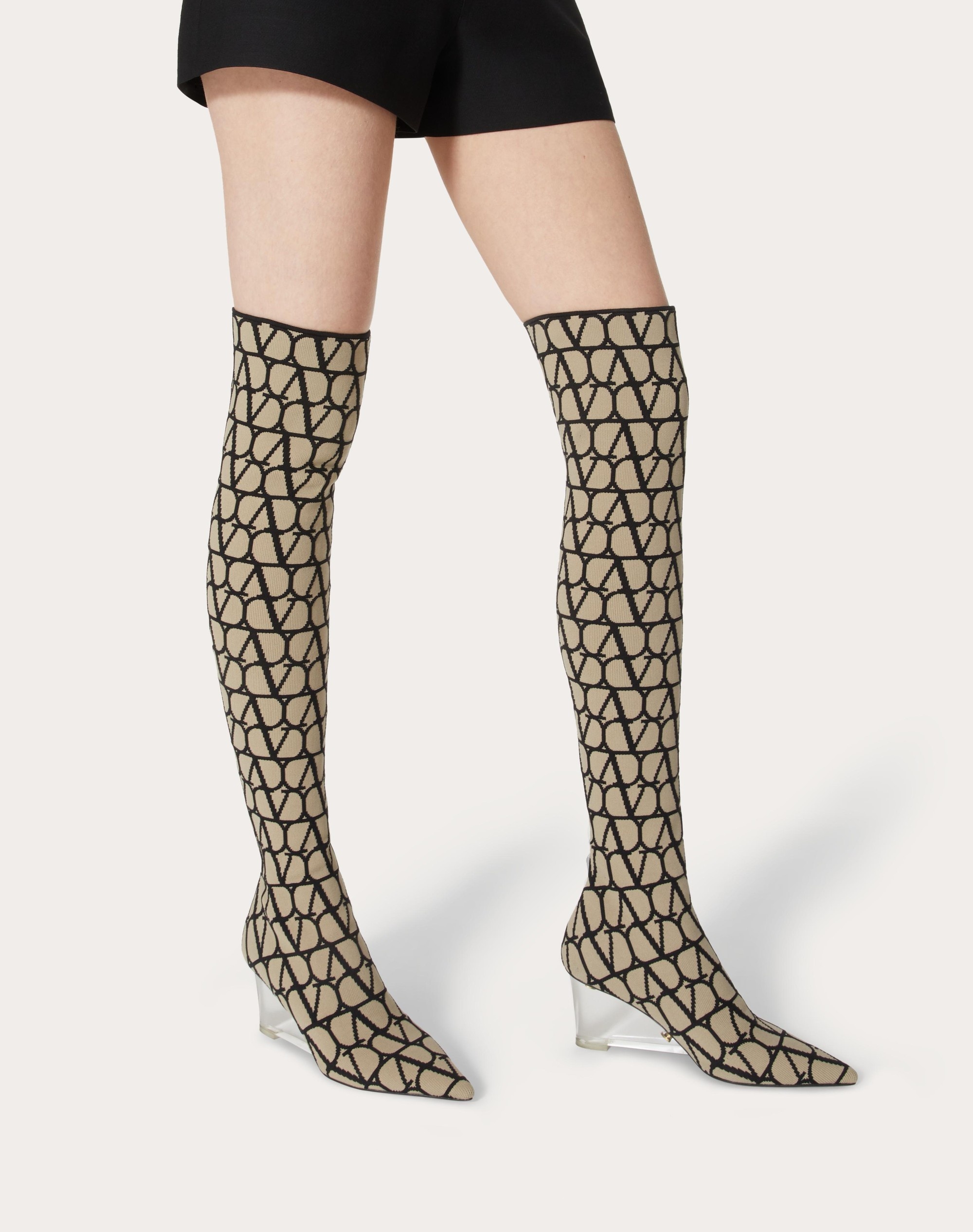 TOILE ICONOGRAPHE STRETCH KNIT OVER-THE-KNEE BOOT 75MM - 6