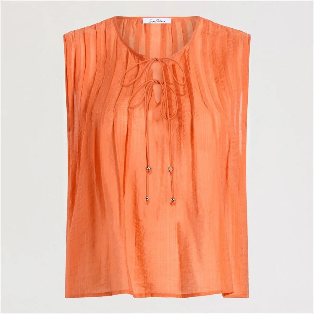 Sleeveless Tuck Tank - 1