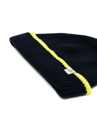 Mulberry logo-patch ribbed-knit beanie outlook