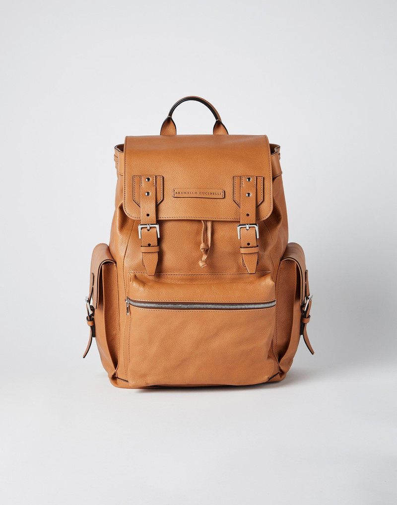 Cowhide city backpack 1
