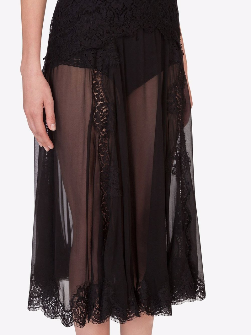 lace-detail midi skirt 5