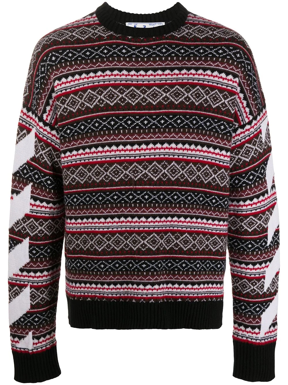 Arrows striped crew neck jumper - 1