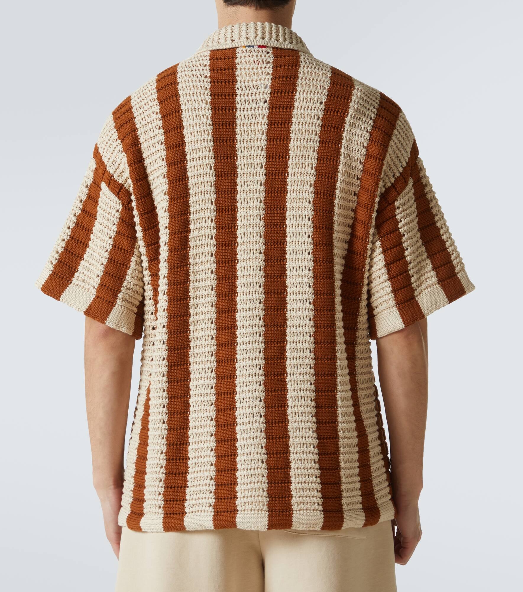 Thomas crochet cotton bowling shirt - 4