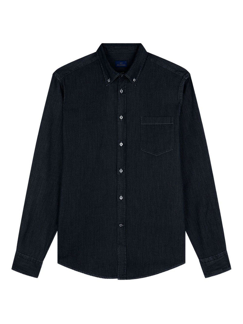 denim button-down shirt 1