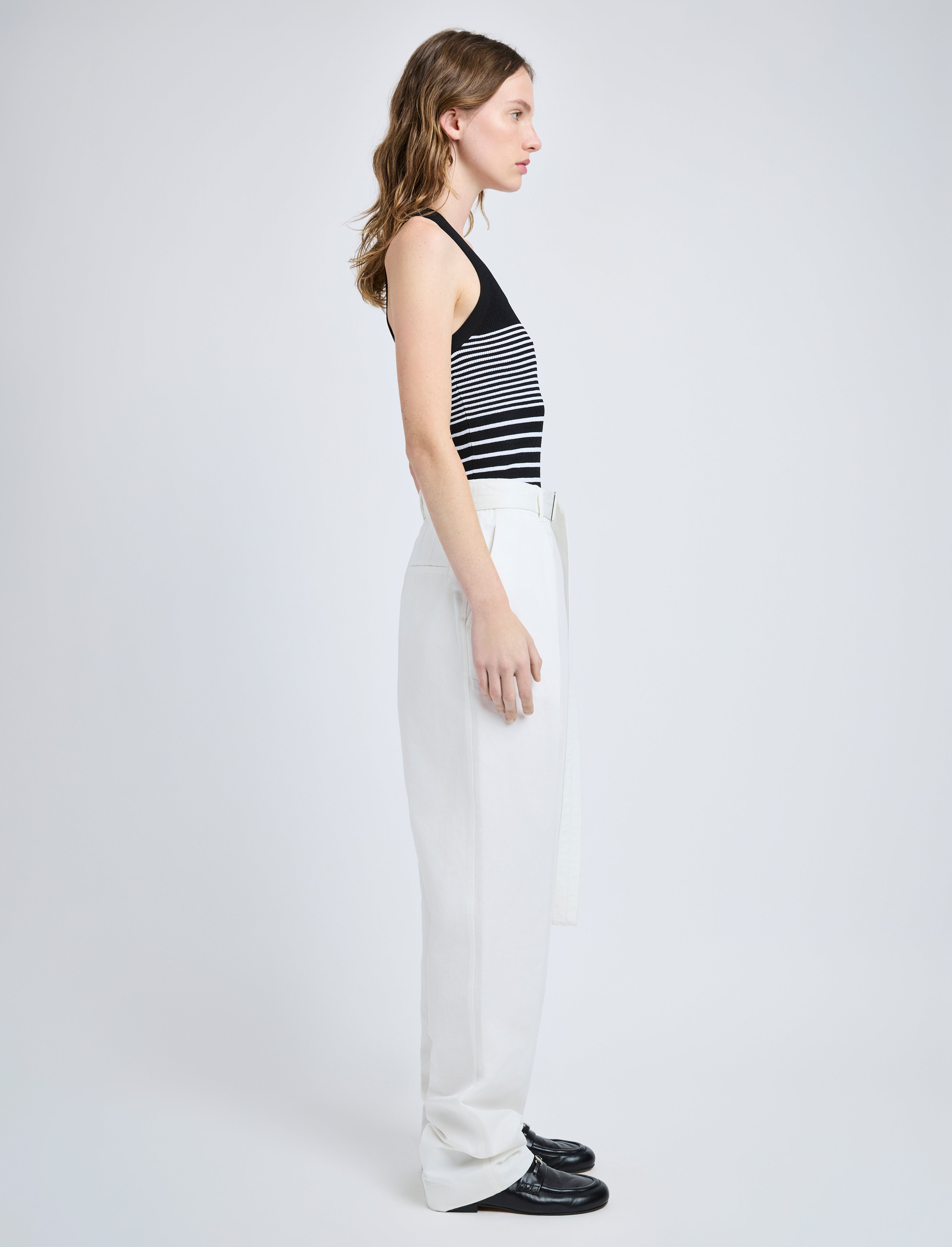Roberts Top in Matte Viscose Rib - 4