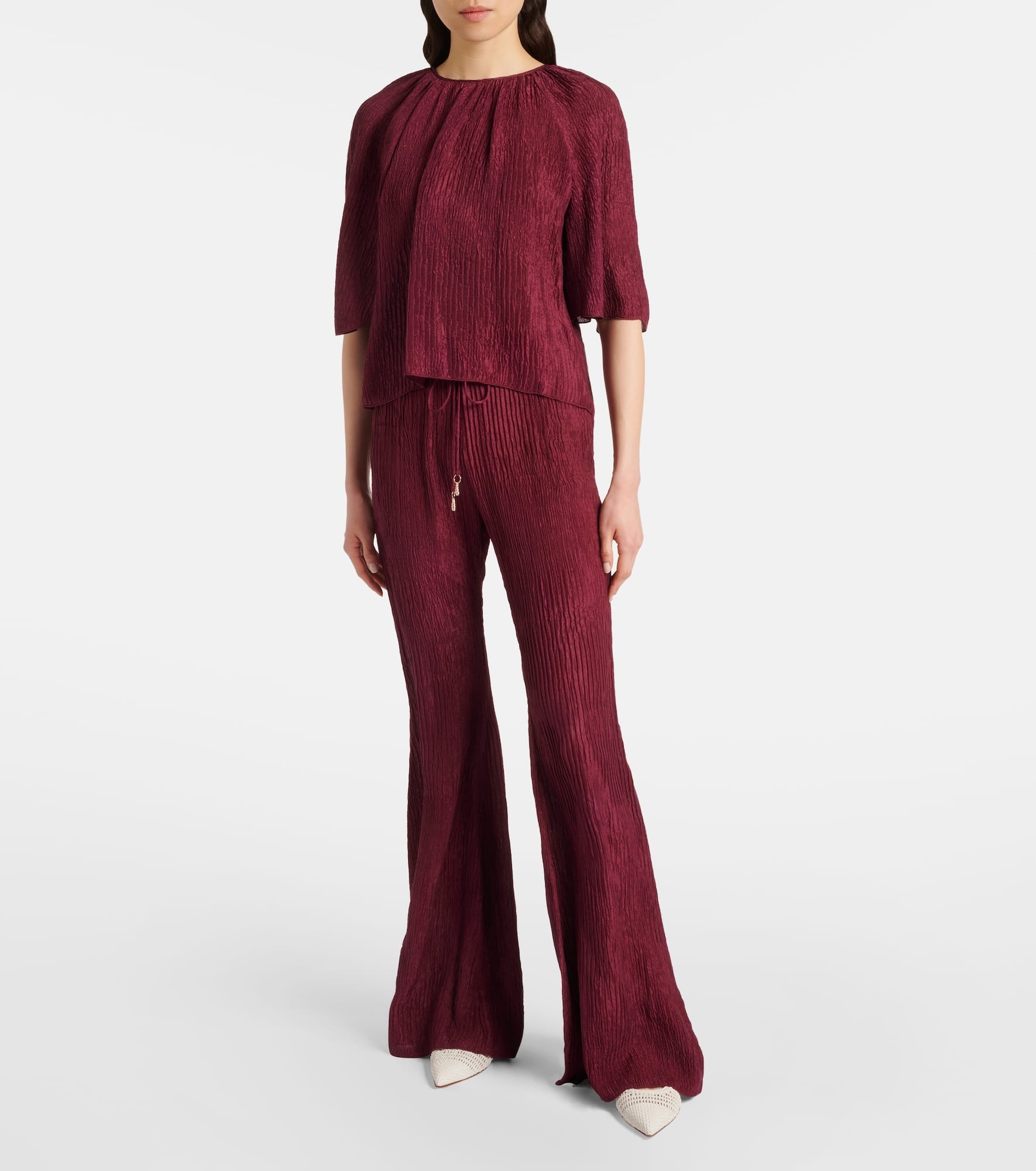 Claude silk flared pants - 2