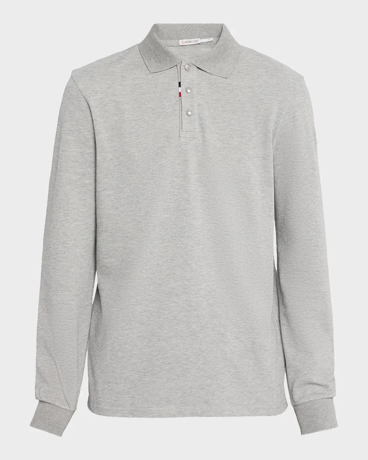 Men's Cotton Long-Sleeve Polo Shirt - 1