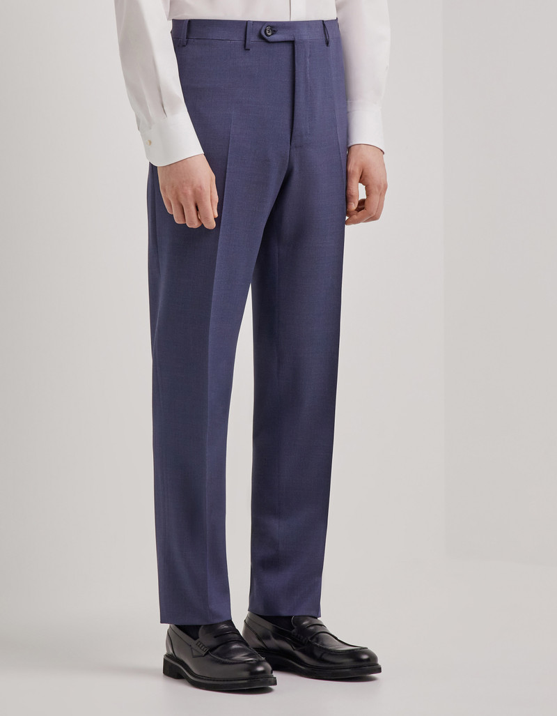 BLUE IMPECCABILE PURE WOOL REGULAR-FIT SUIT WITH MICROSTRUCTURE 6