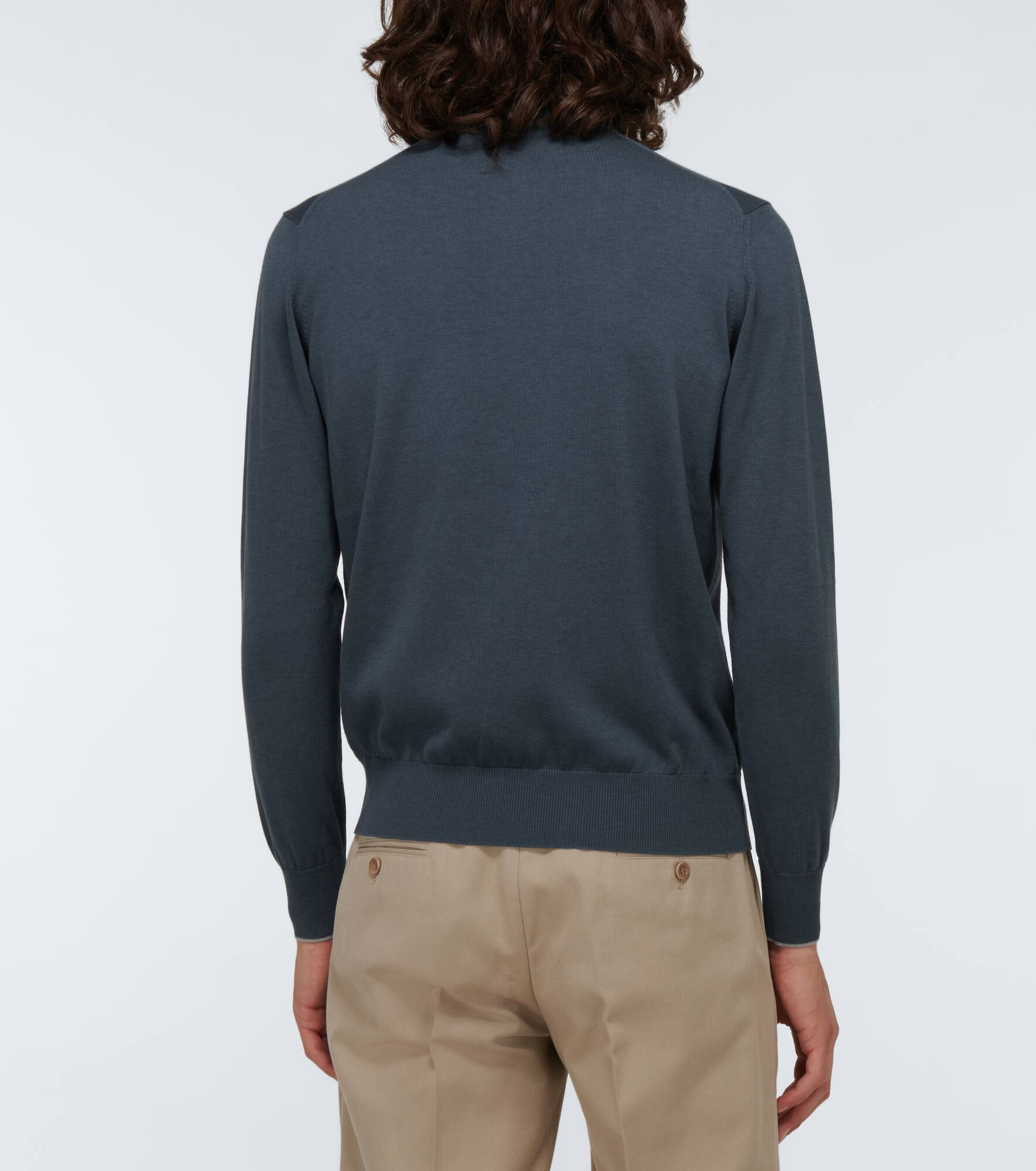 Mezzocollo cotton and silk sweater - 4