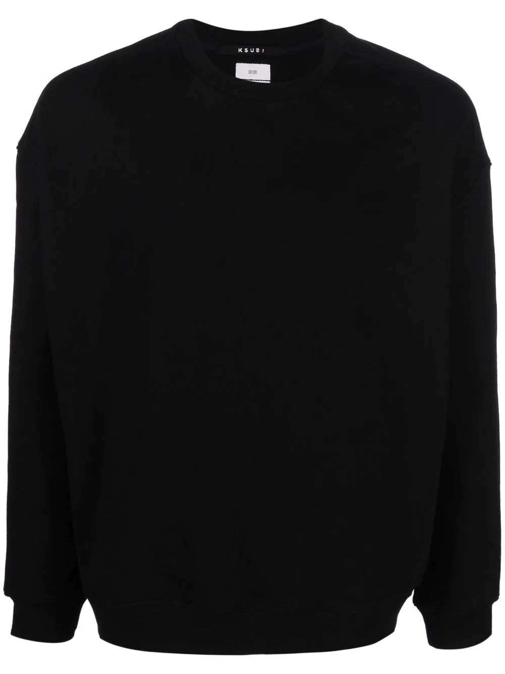 patterned crew neck sweatshirt - 1