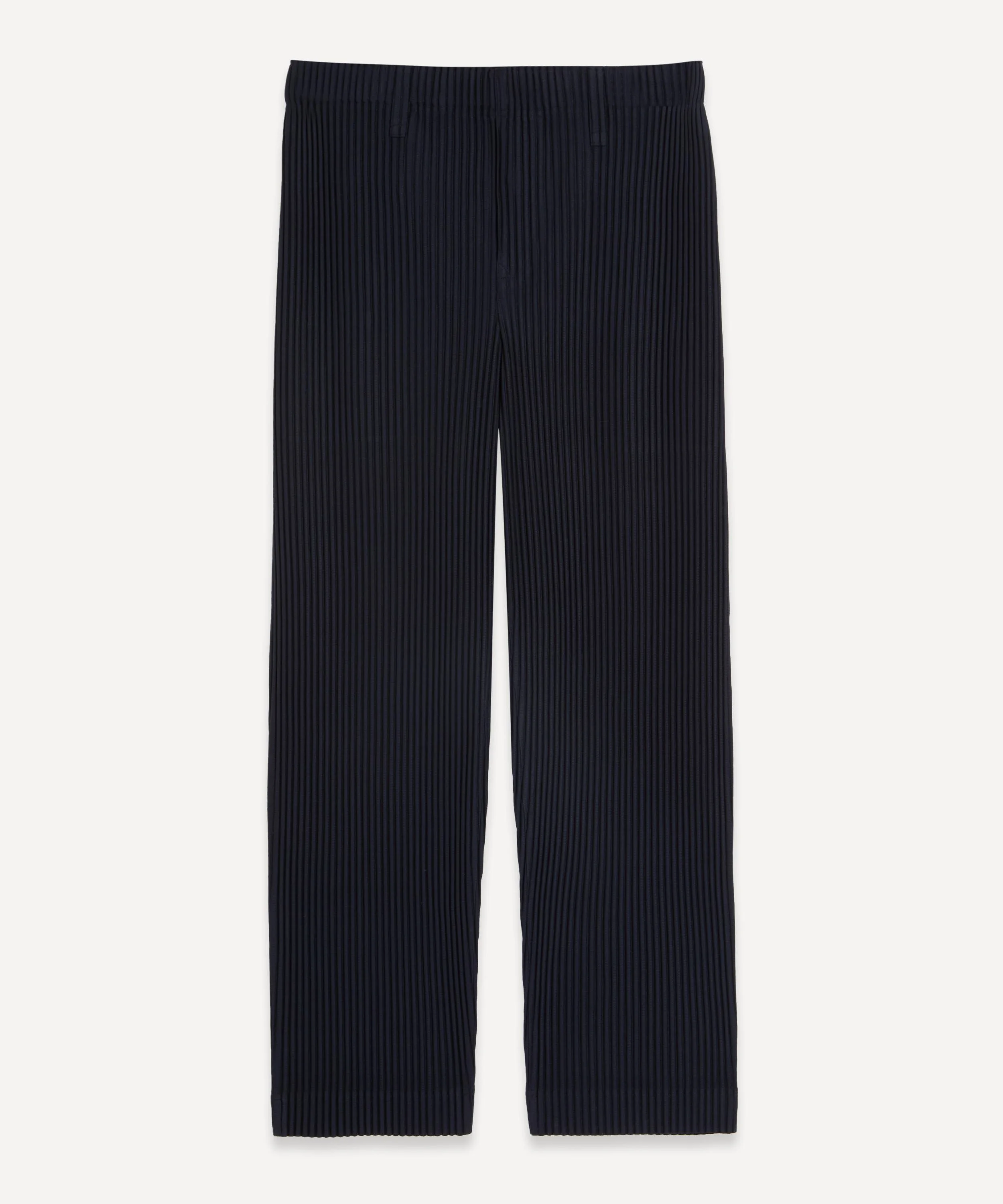 Pleated Straight Leg Trousers - 1