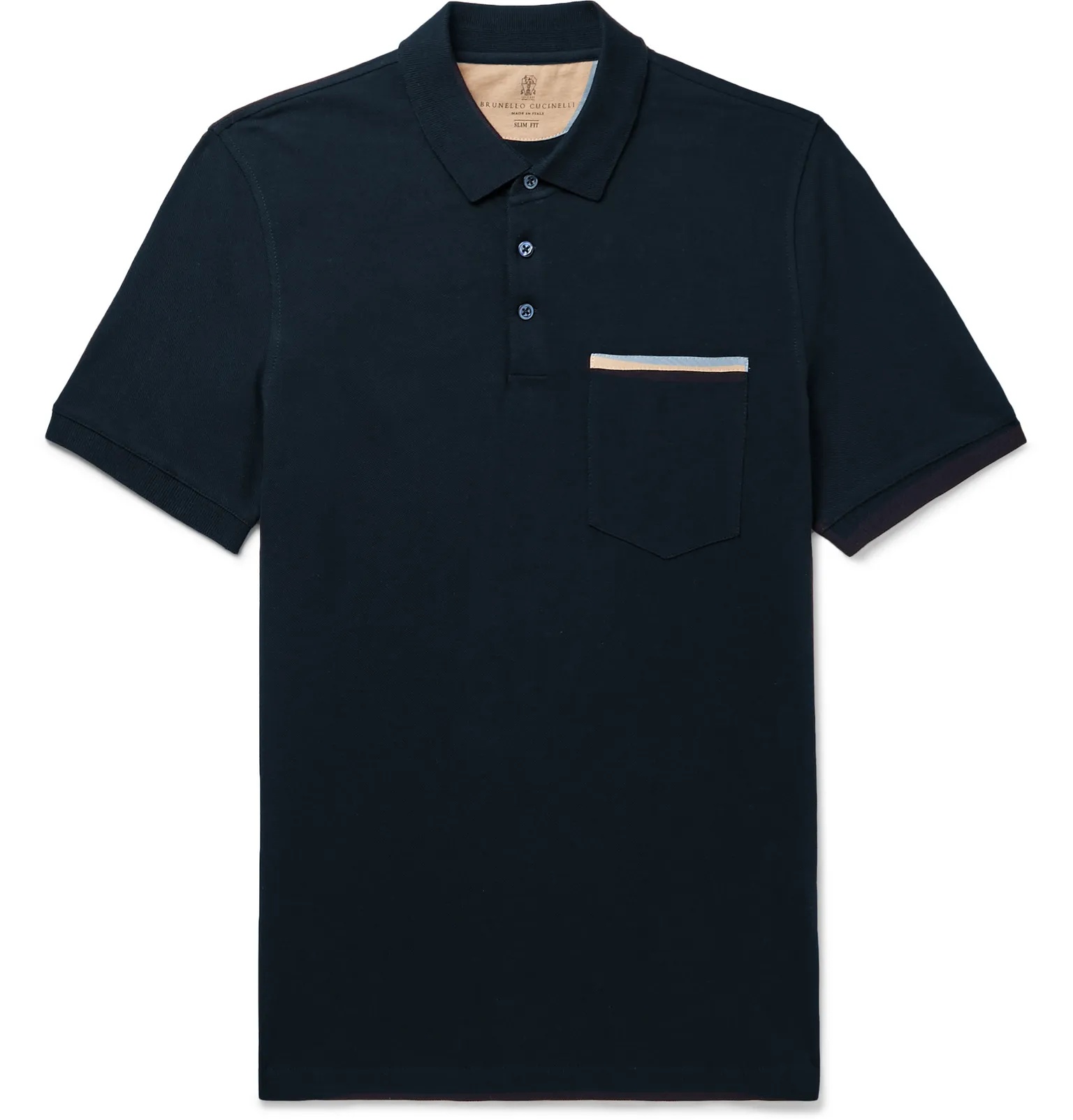 Slim-Fit Grosgrain-Trimmed Cotton-Piqué Polo Shirt - 6