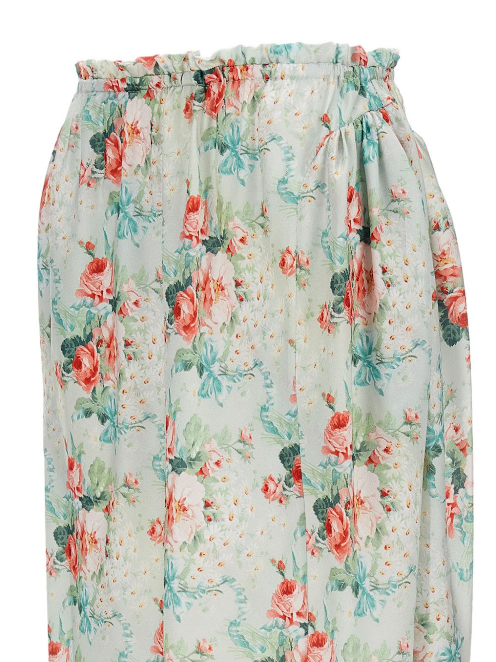 floral-pattern elastic-waist midi skirt - 3