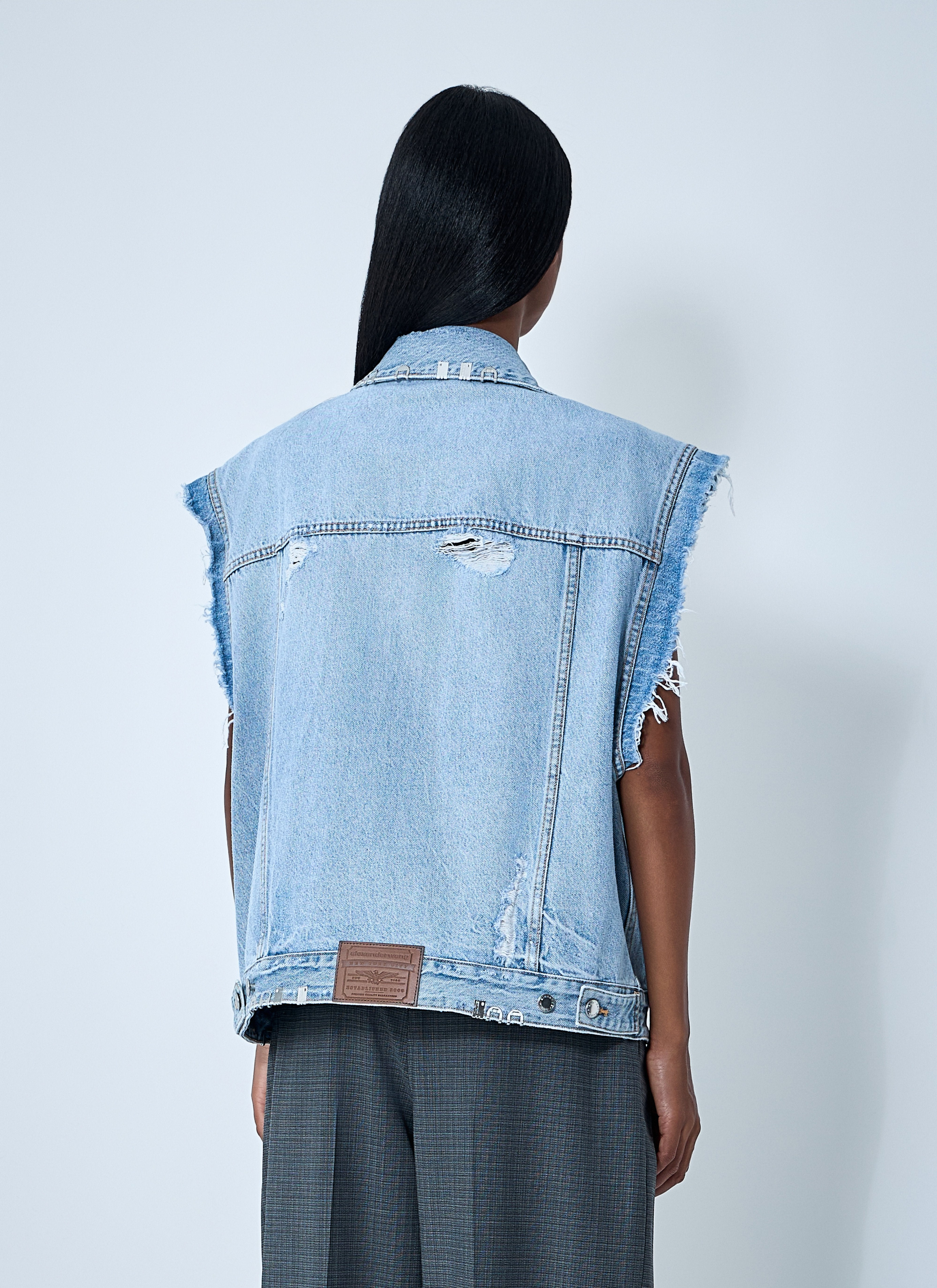 Alexander Wang Women Distressed Denim Vest - 4