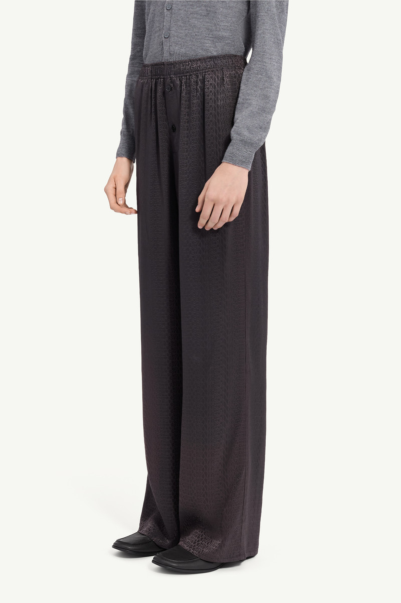 Viscose blend jacquard trousers 4