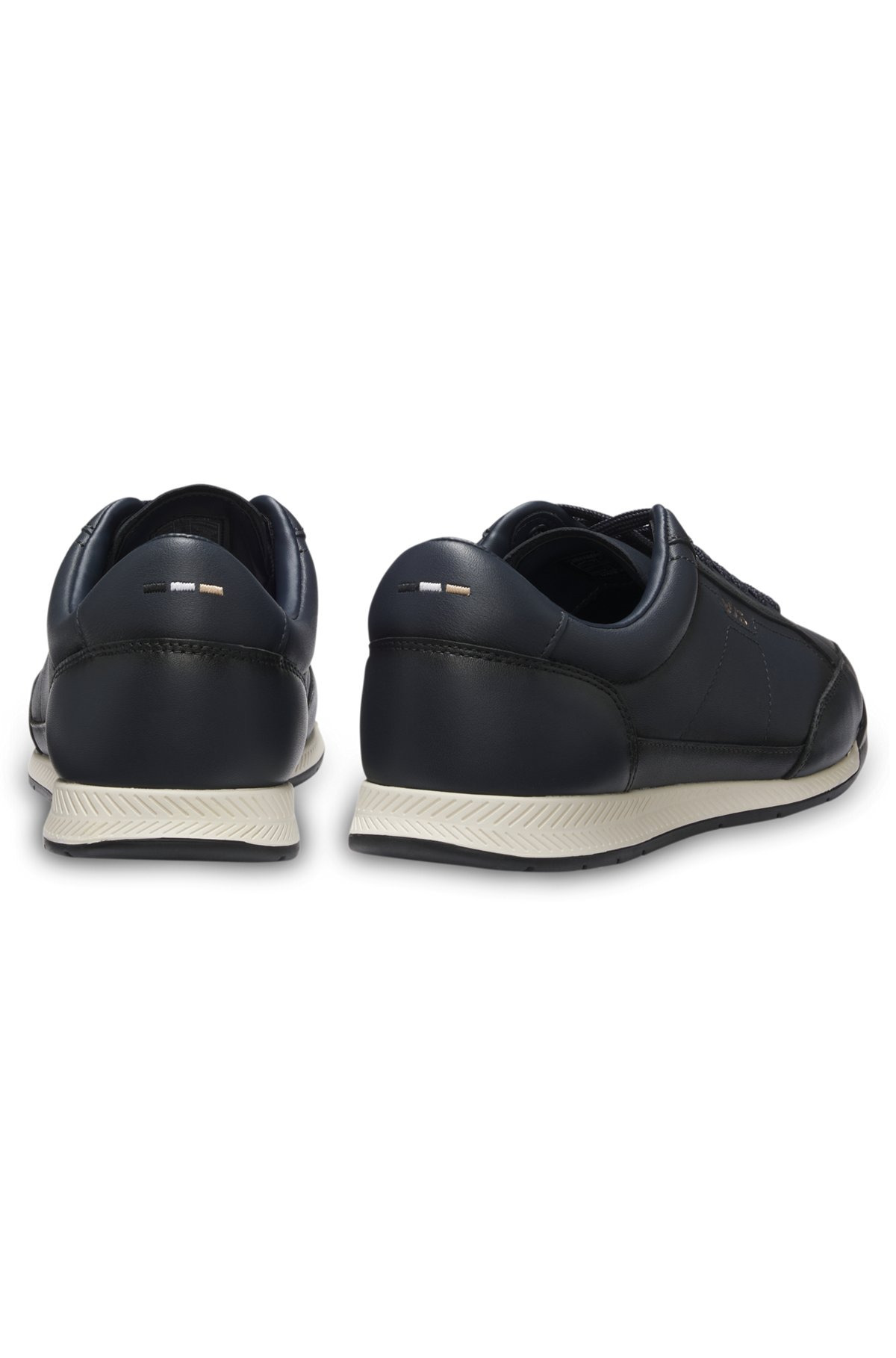 LEATHER TRAINERS WITH EMBOSSED LOGO - 5