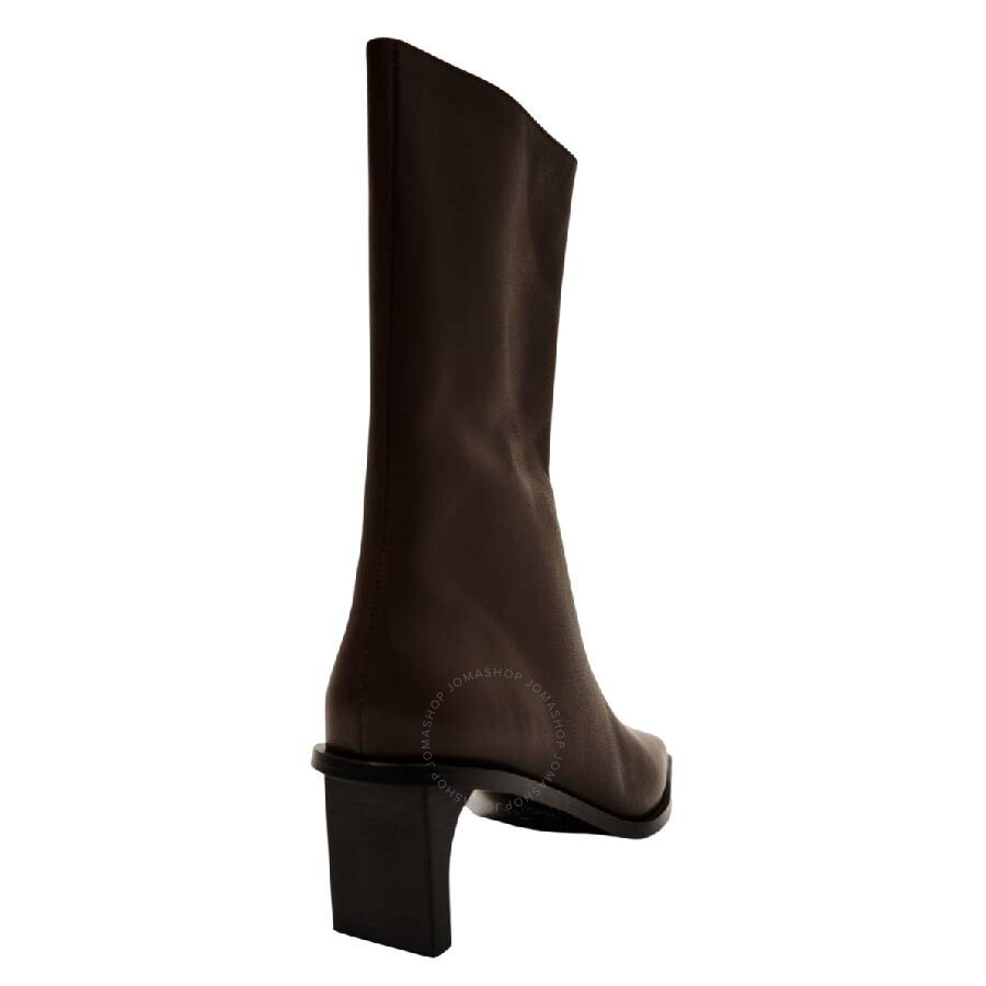St Agni Block Heel Leather Border Boots - 2