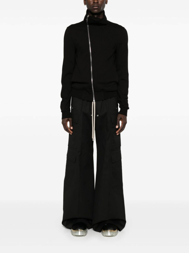 Rick Owens Bauhaus organic cotton zip-up sweatshirt outlook