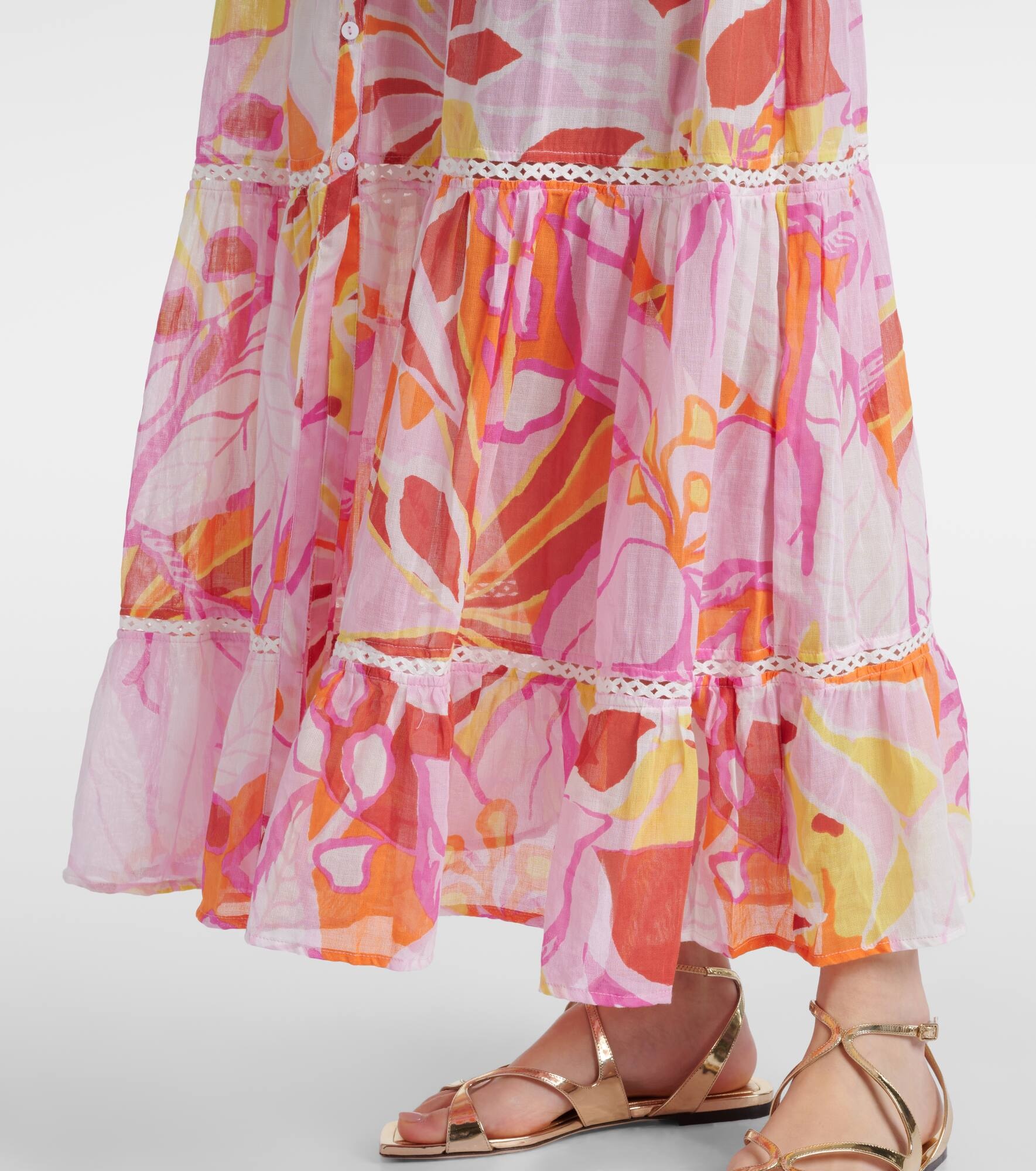 Kora printed cotton midi dress - 6