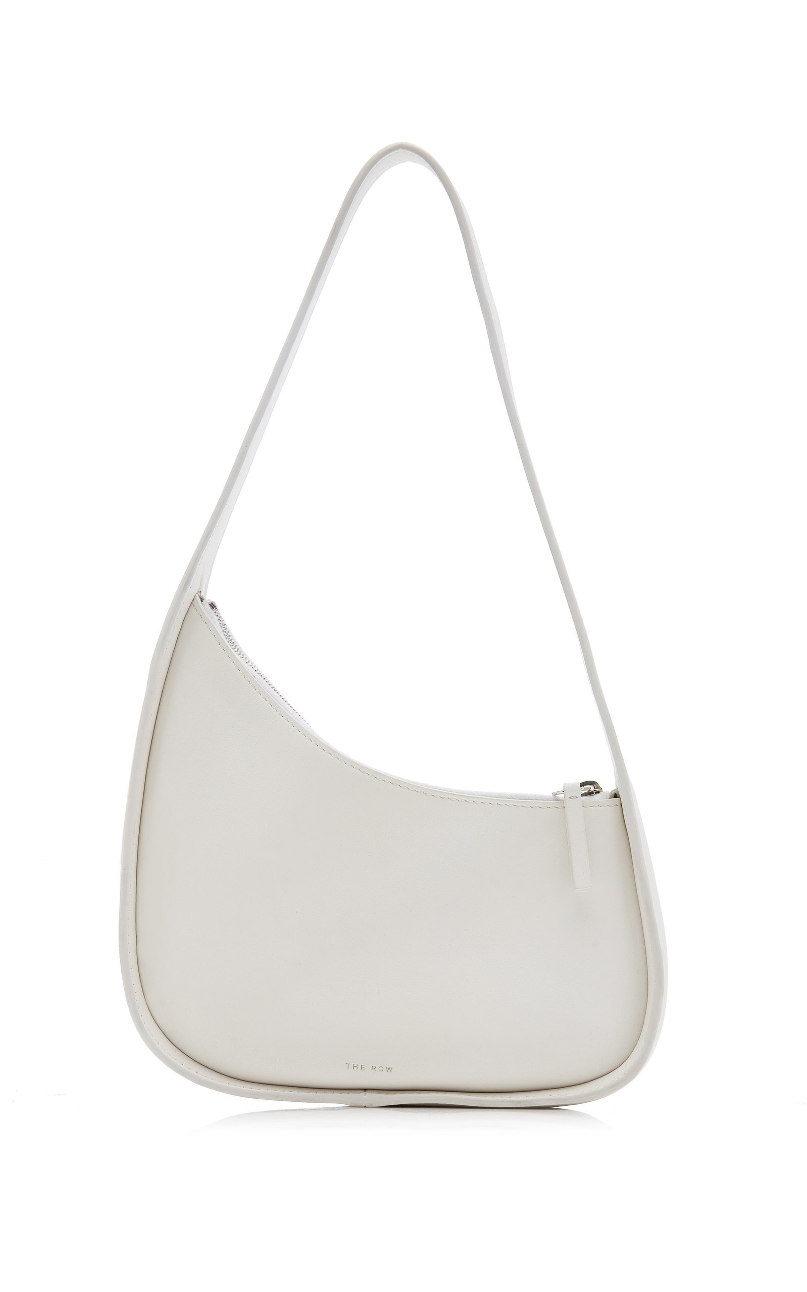 Half Moon Leather Bag ivory - 6