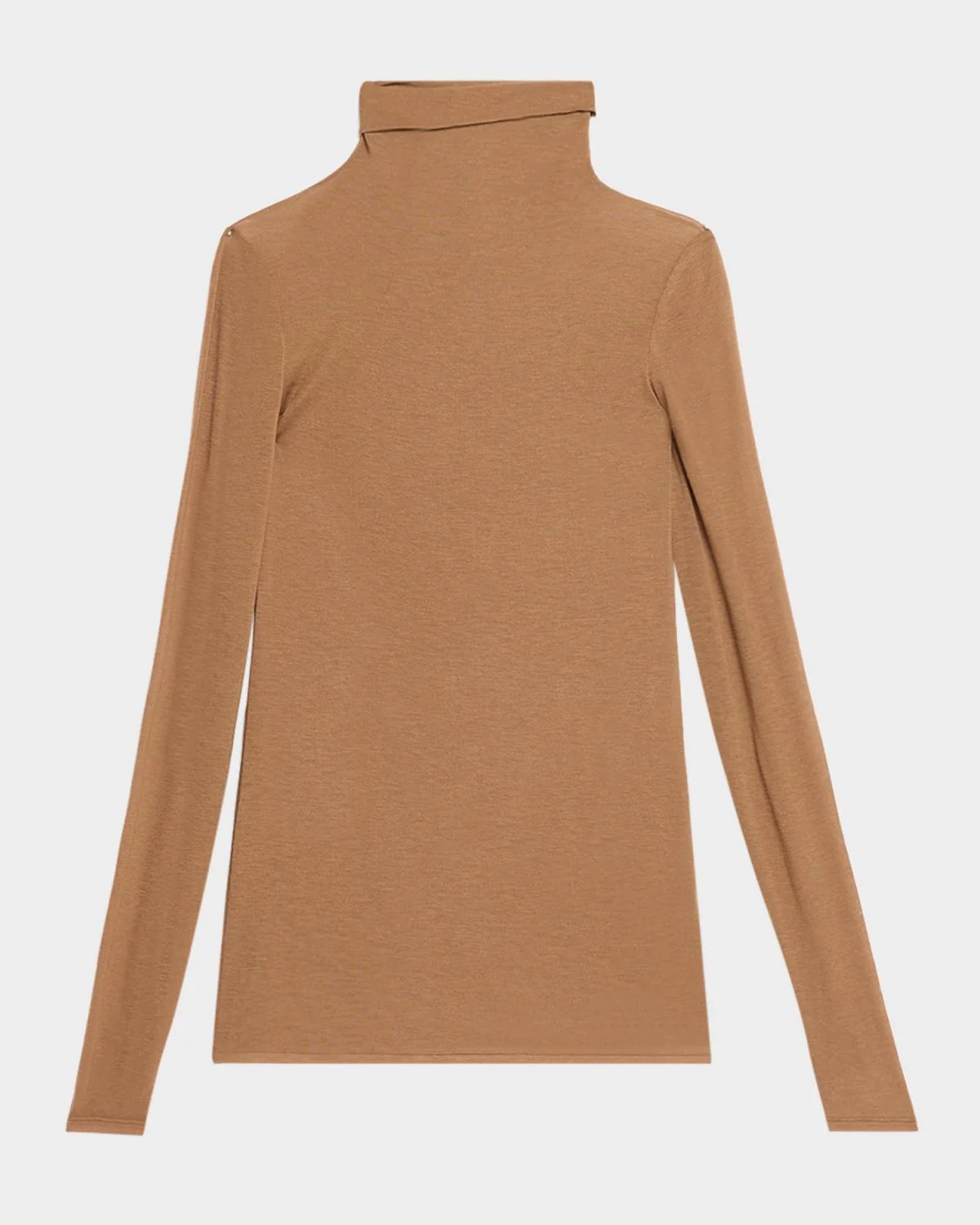 Elongated Viscose-Cashmere Jersey Turtleneck - 1