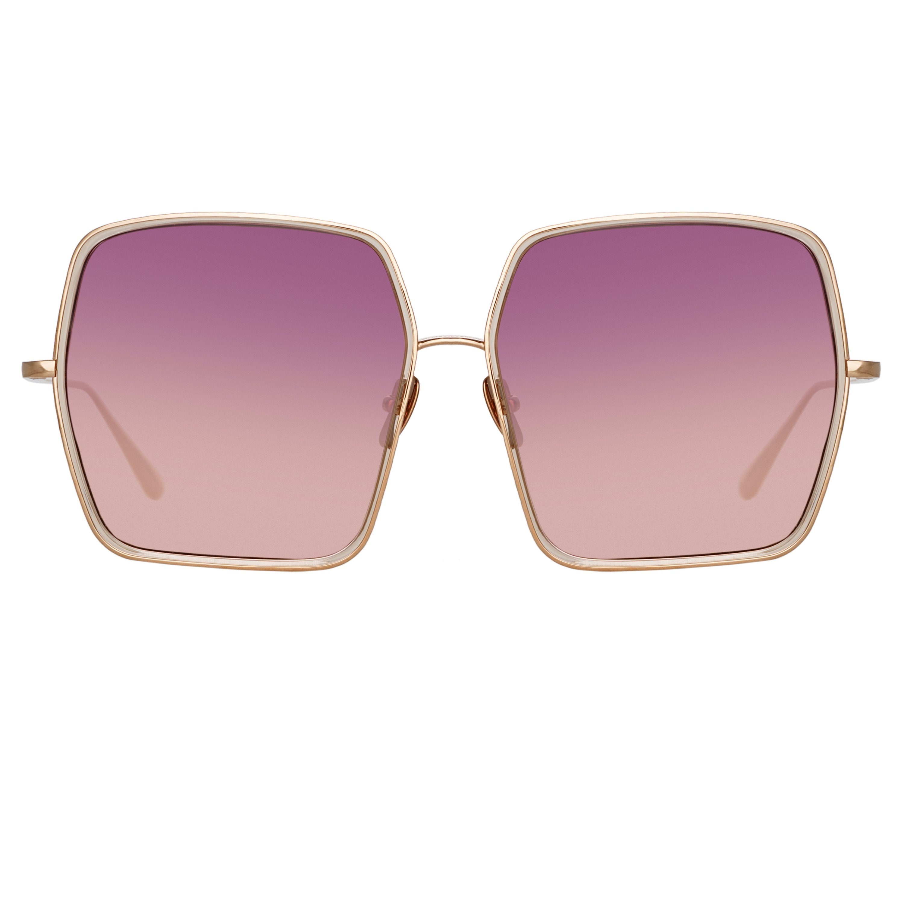 CAMARO OVERSIZED SUNGLASSES IN ROSE GOLD AND WINE - 1