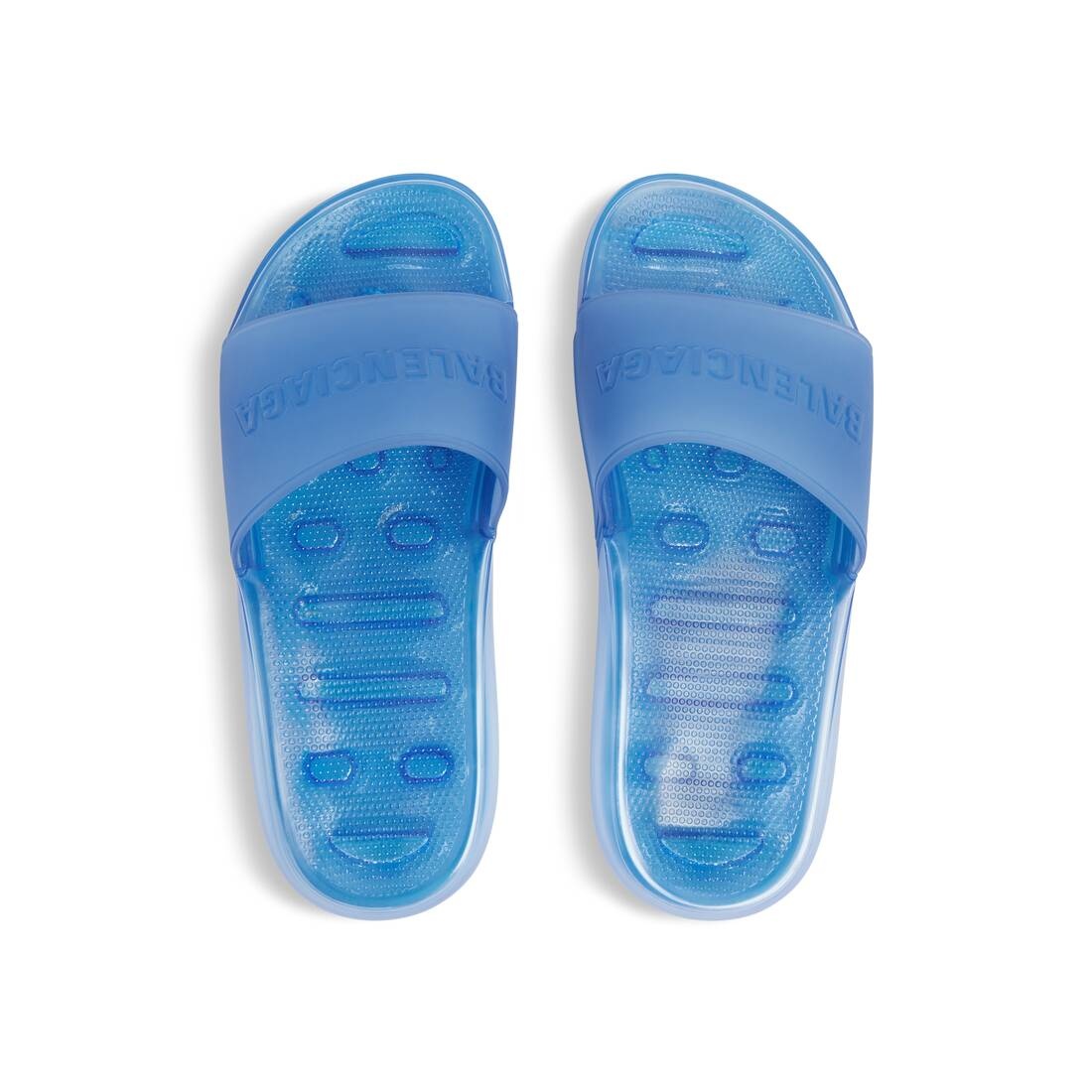 Men's Pool Transparent Slide Sandal  in Blue - 6