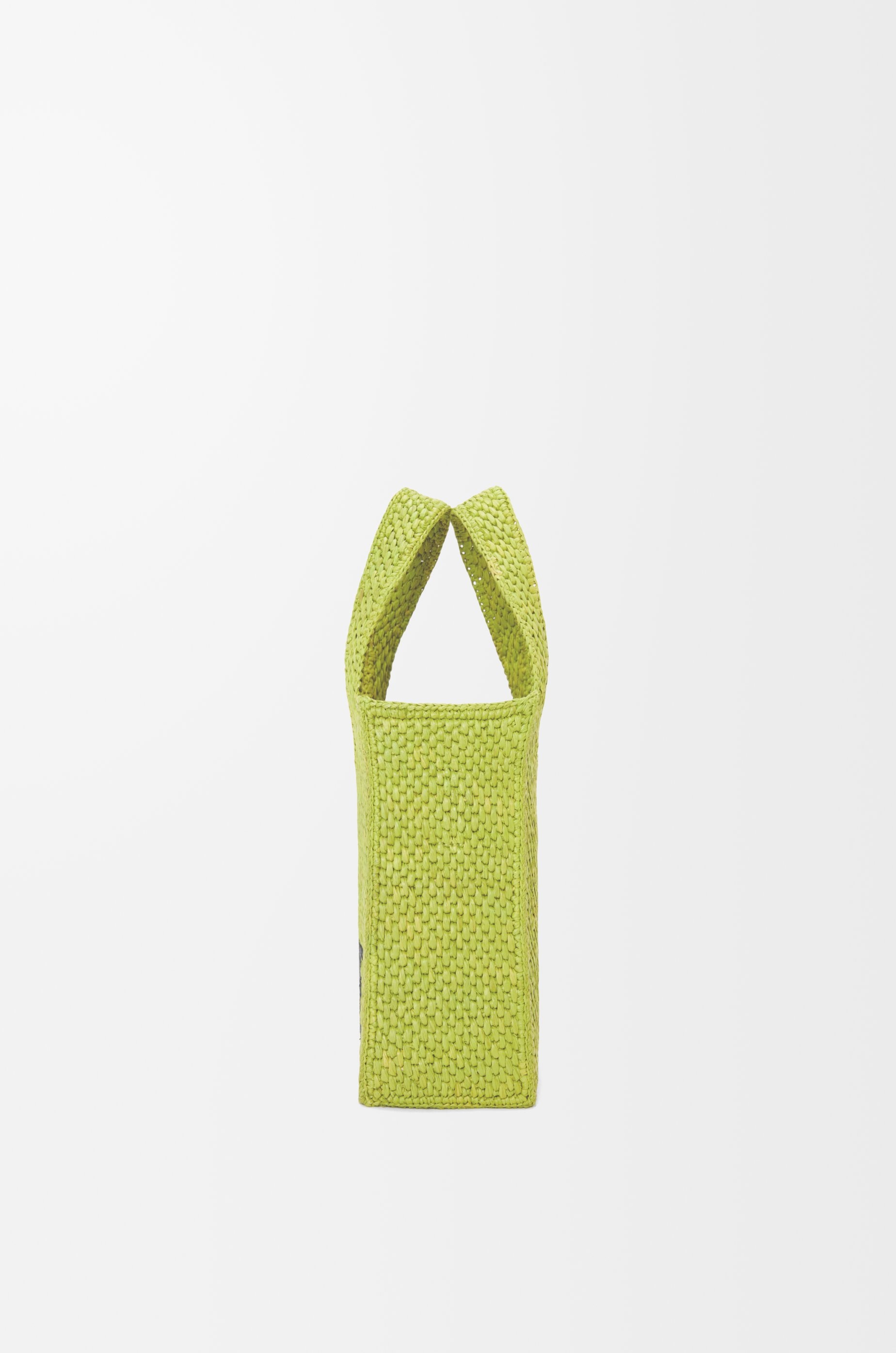 Small LOEWE Font tote in raffia - 5
