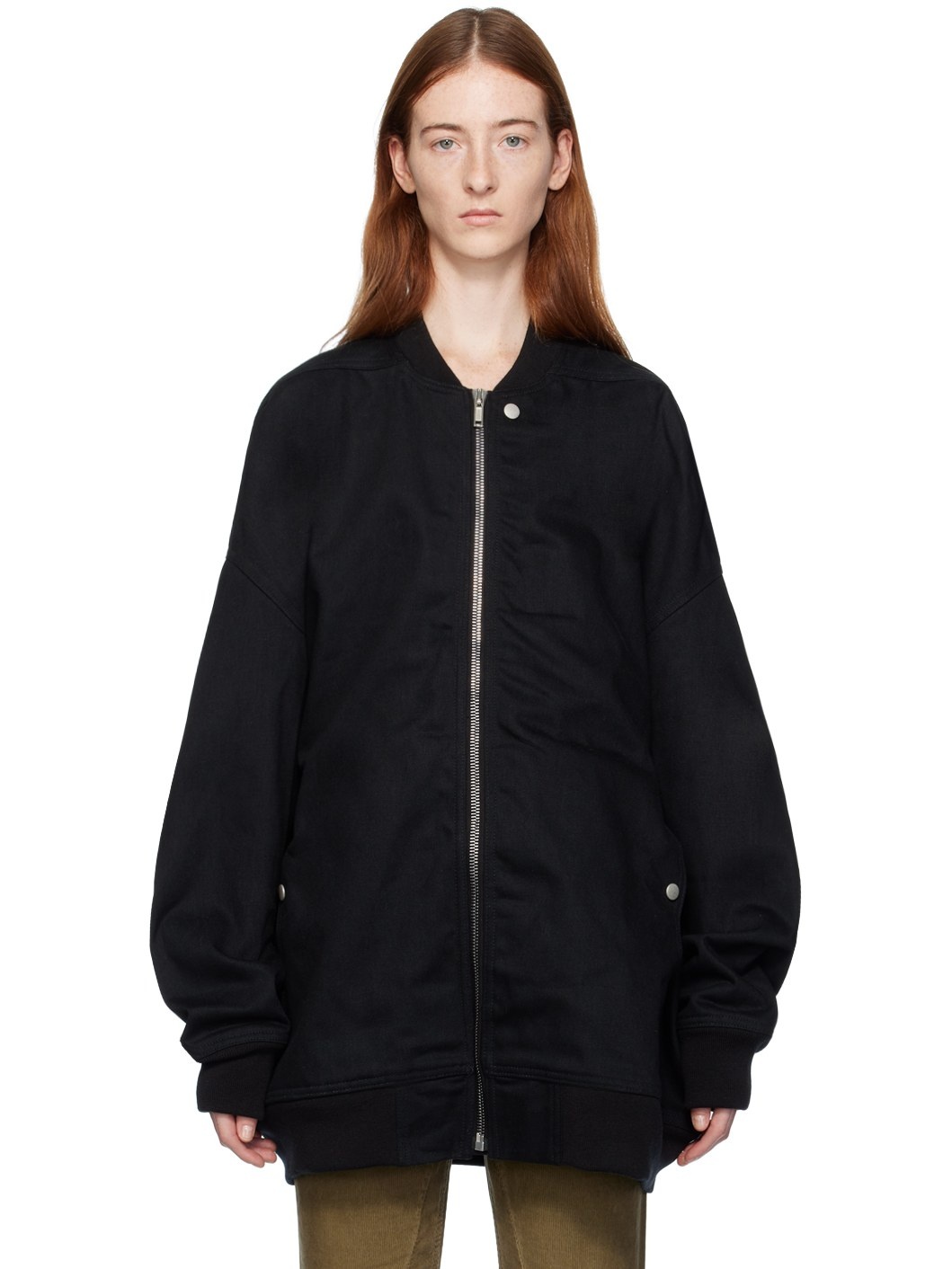 Rick Owens DRKSHDW Black Jumbo Flight Bomber Jacket | REVERSIBLE