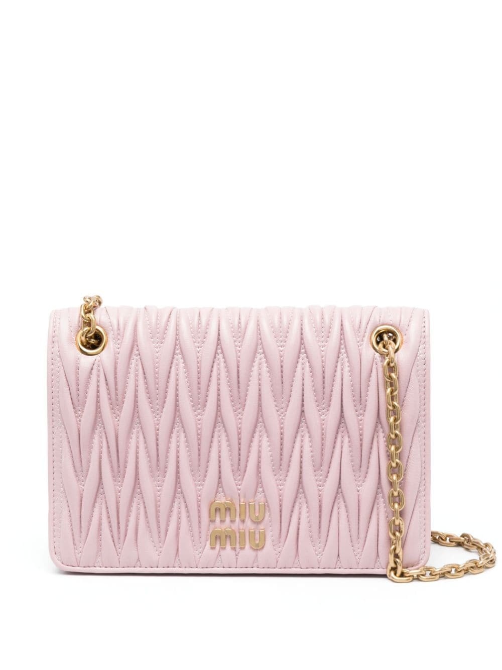 matelassé-effect crossbody bag - 1