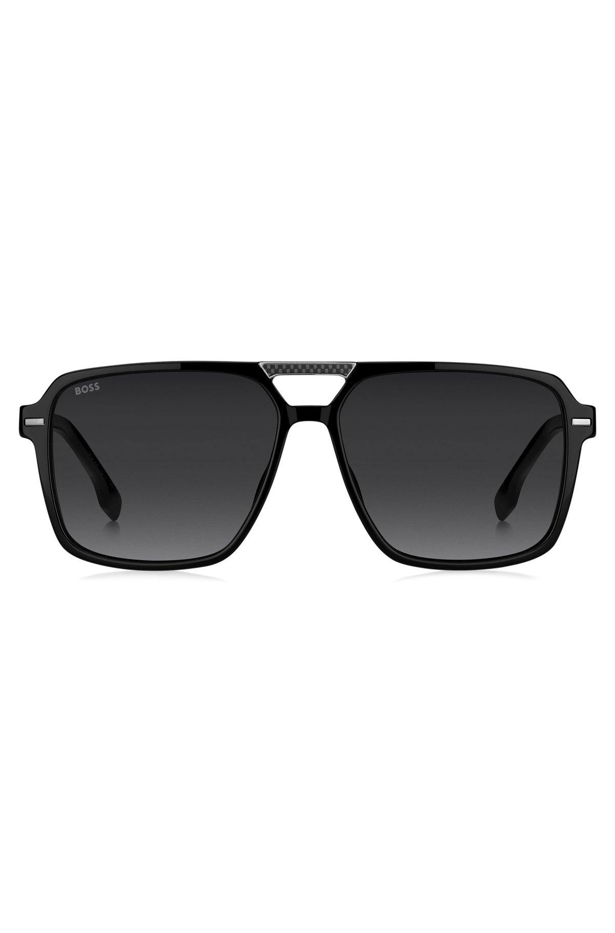 BLACK-ACETATE SUNGLASSES WITH CARBON-FIBER TEMPLES - 3