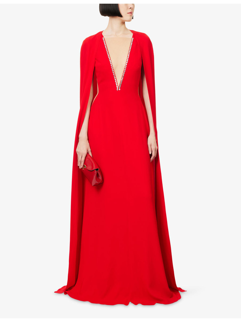 Stella McCartney Draped Sleeveless Woven Maxi Dress outlook