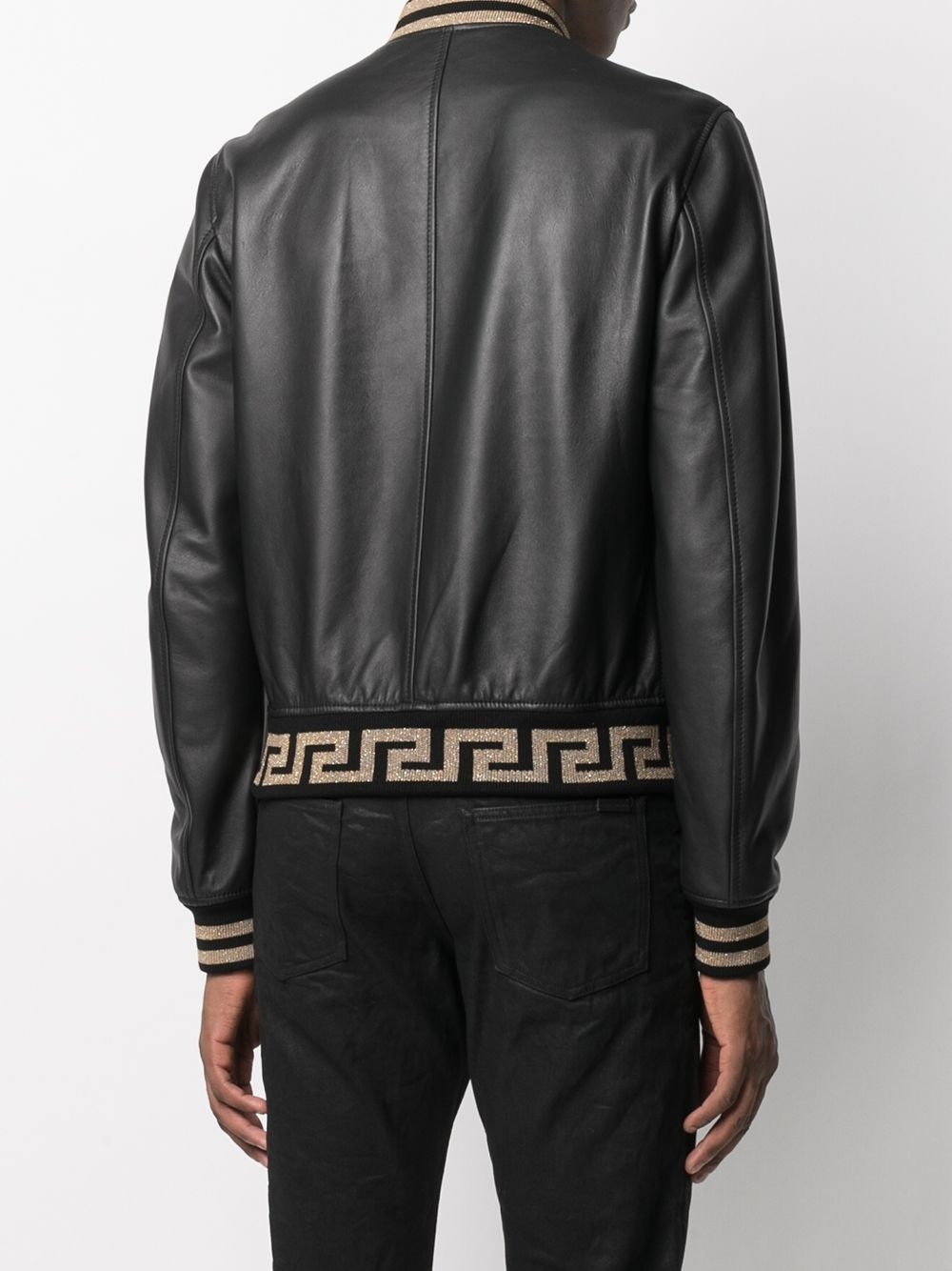 Greca-pattern bomber jacket - 4