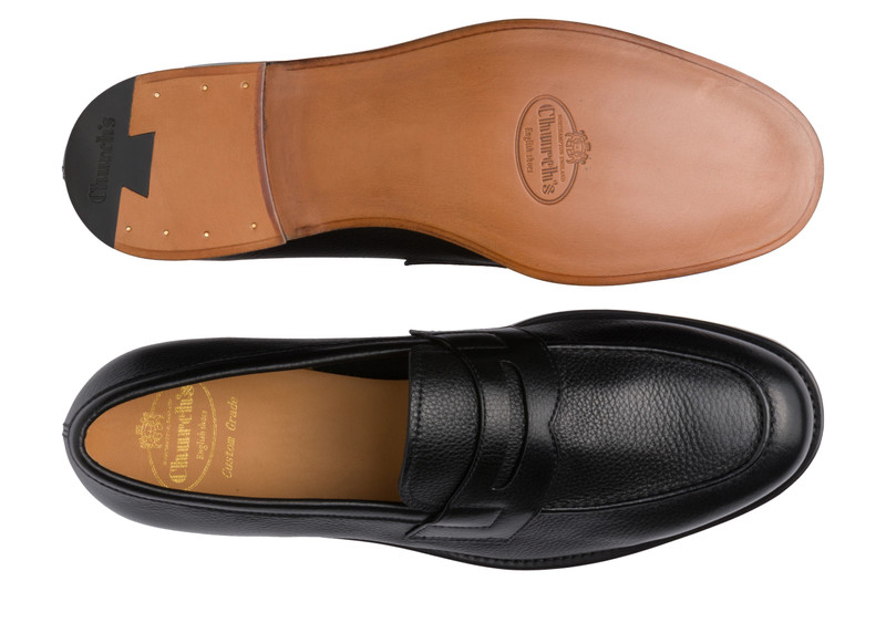 Heswall Soft Grain Calf Leather Loafer Black 3