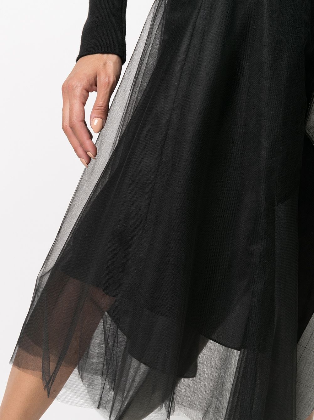 contrast panel skirt - 5