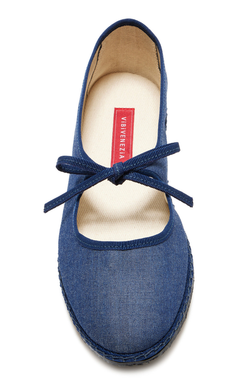 Exclusive Brigitte Denim Mary Jane Flats blue 5