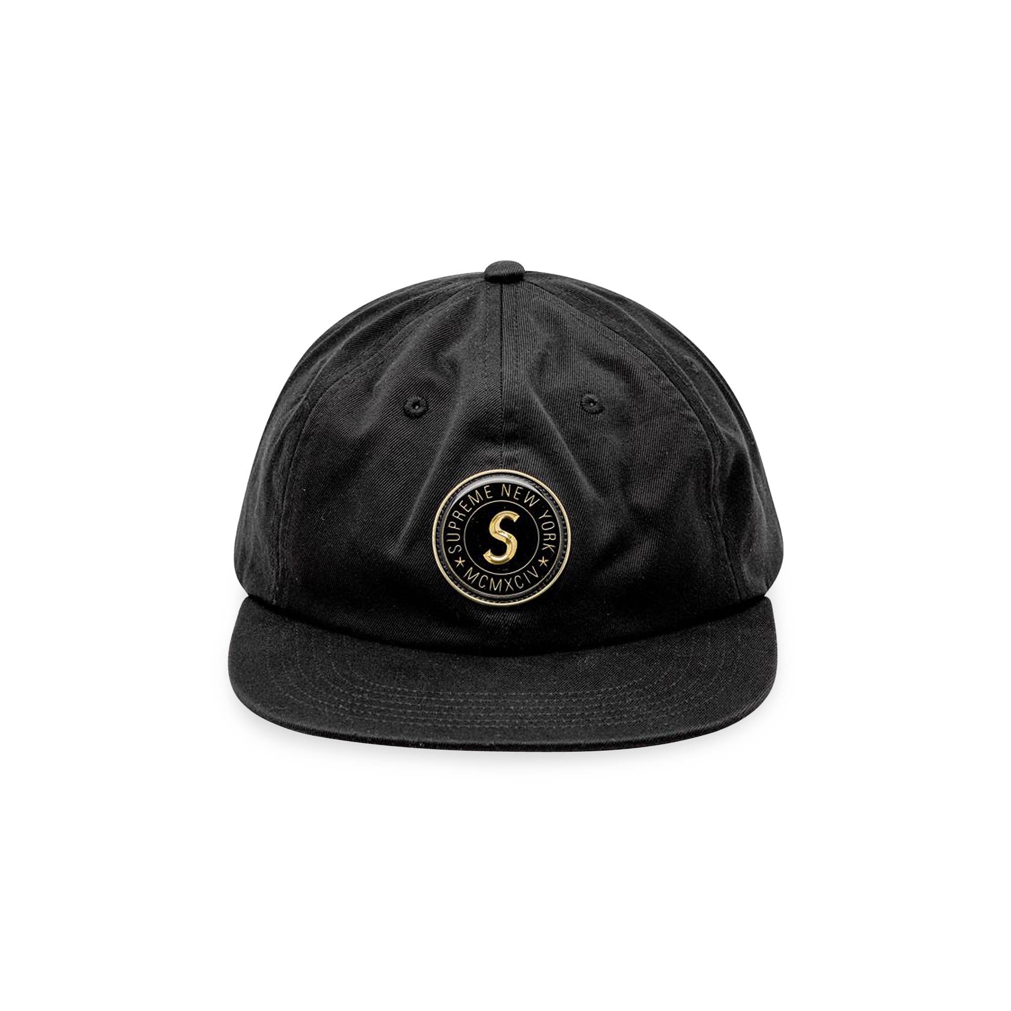 Supreme Chino Twill Gel S Logo 6 Panel 'Black' - 1